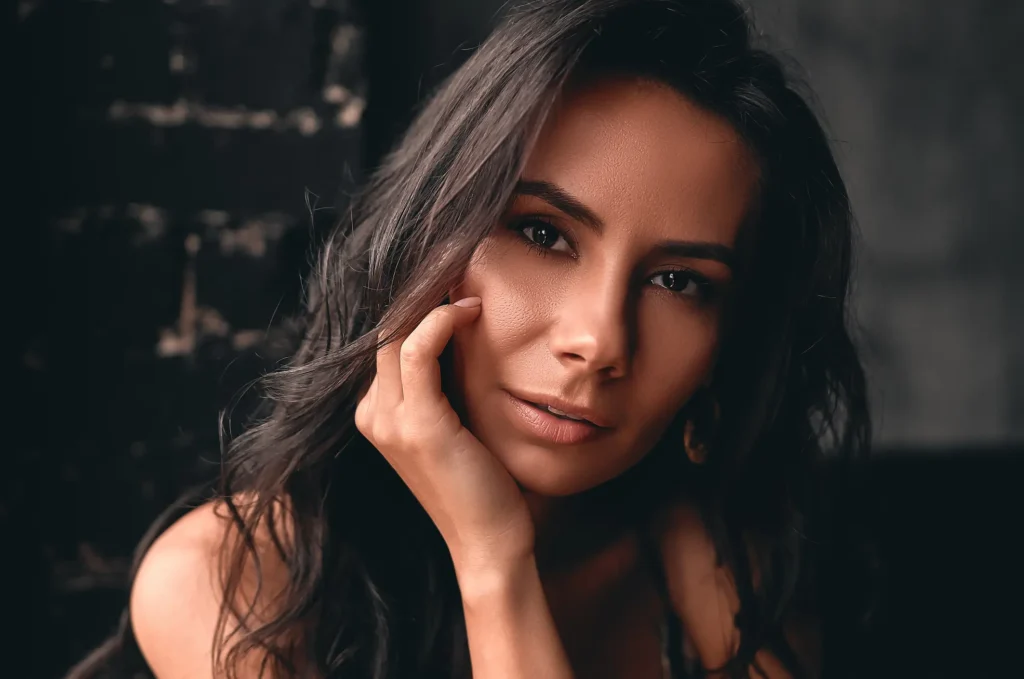 Woman with radiant skin for laser skin rejuvenation treatment content