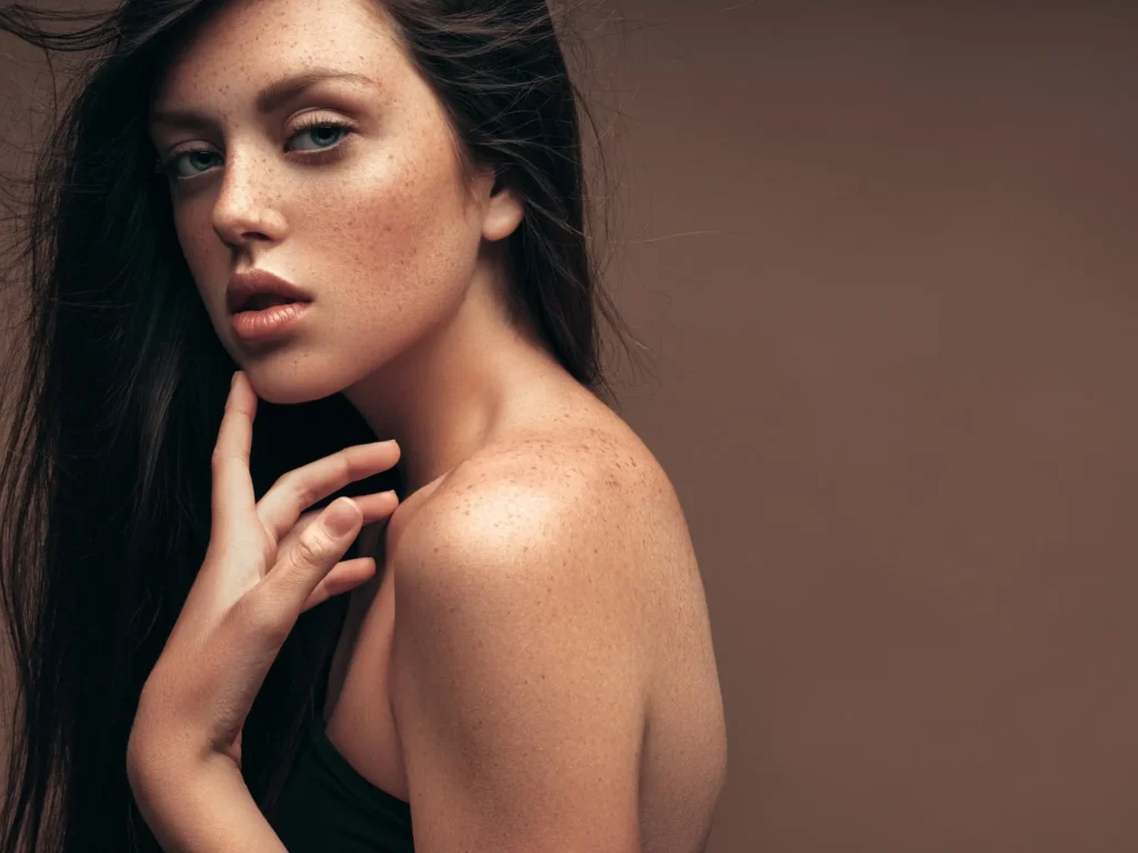 Woman with defined facial profile for Xeomin and Botox comparison