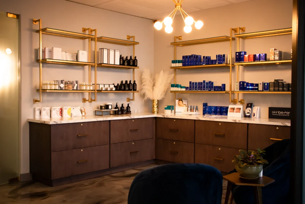 Treatment room for Xeomin injections at a medical spa